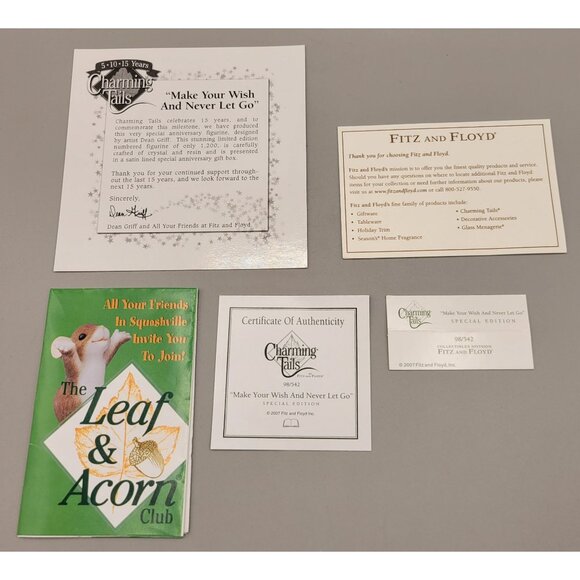 Charming Tails Make Your Wish And Never Let Go 15 Year Anniv Spec Event 98/542 - Picture 11 of 14